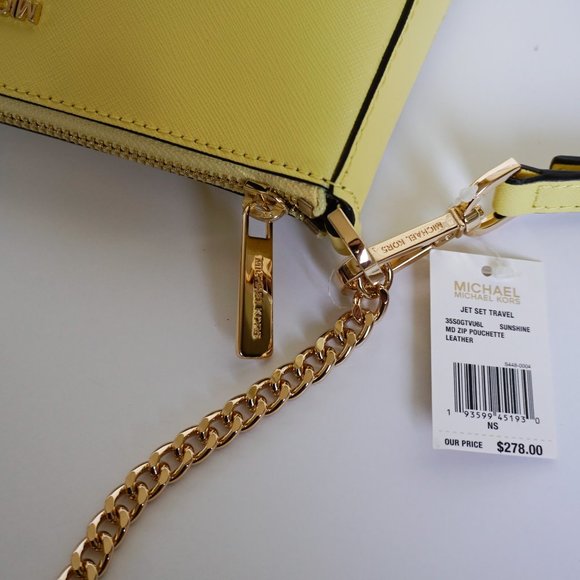 Michael Kors Jet Set M Pouchette Xbody Bg Sunshine - Picture 6 of 8